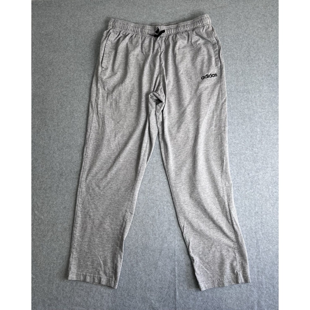 Adidas Men's Essentials Plain Tapered Pant Heather Grey XL DQ3062 Pockets '20‎